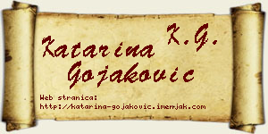 Katarina Gojaković vizit kartica
